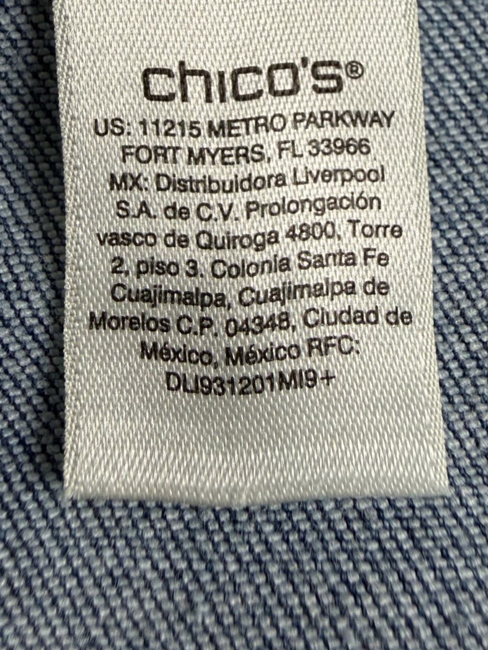 Chico's Perfect Stretch Girlfriend Flare Ankle Jeans Size18 (3.5 Chico's Sizing) - Picture 10 of 12